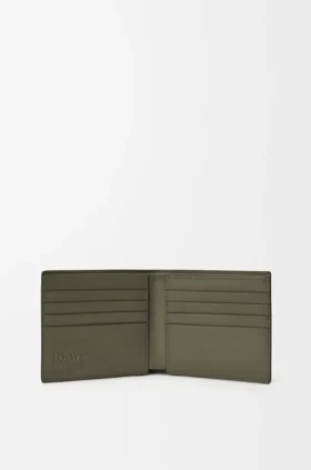 サテンカーフスキン製二つ折り財布