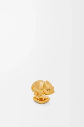 真鍮製のカメレオンピン