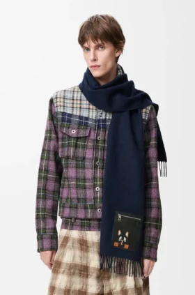 ウールとカシミアのスカーフ