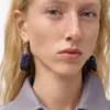 スターリングシルバーとビーズのシェル・イヤリング スターリングシルバーとビーズのシェル・イヤリング