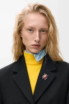 スターリングシルバーとエナメル製の「スカラベオ」ブローチ