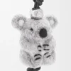 フェルトとカーフスキン製のコアラチャーム フェルトとカーフスキン製のコアラチャーム