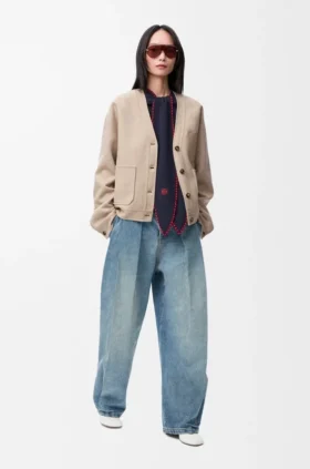 ウールとカシミア製のカーディガン
