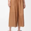 ナッパラムスキン製クロップドパンツ