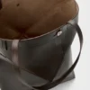 パンタ ミディアム Puzzle Fold トートバッグ（光沢のあるカーフスキン）