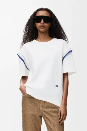 コットンブレンドのTシャツ