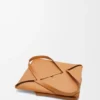光沢のあるカーフスキン製 XL Puzzle Fold トートバッグ